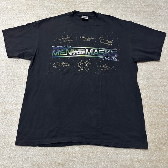Vintage Star Wars XL T-shirt Behind The Masks World Tour 1996-1997 Vader RARE - Picture 1 of 7